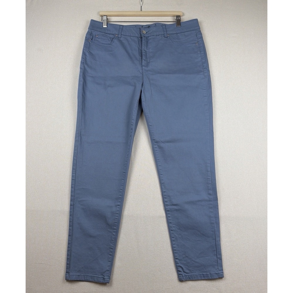 Jones New York Denim High-Rise Skinny Jeans Size 16 Blue Preppy Stretch Nautical
